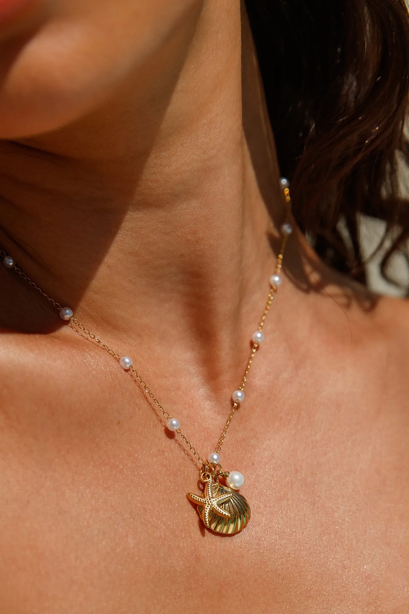 18K Gold Plated Warm Oceans Necklace Gold