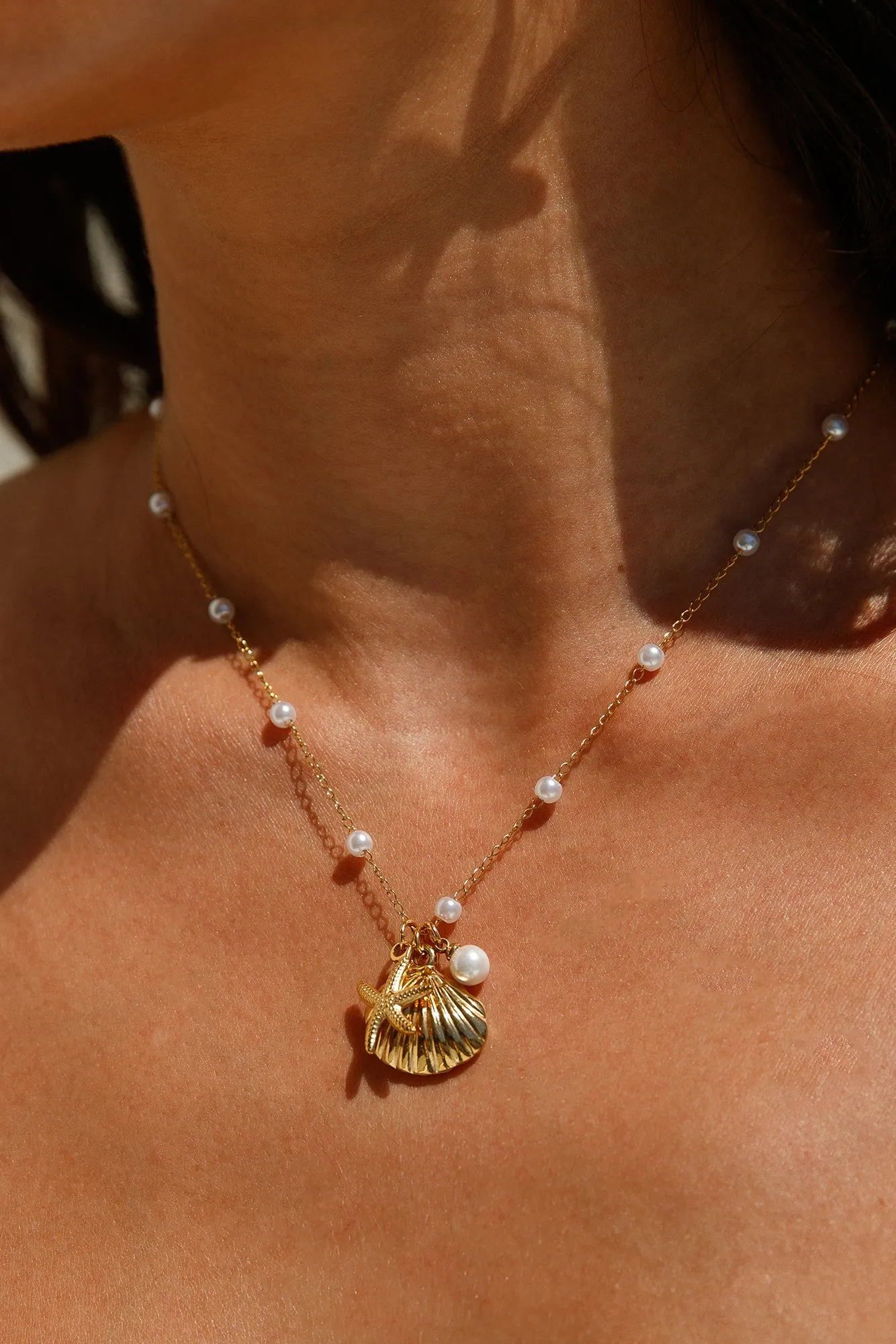 18K Gold Plated Warm Oceans Necklace Gold