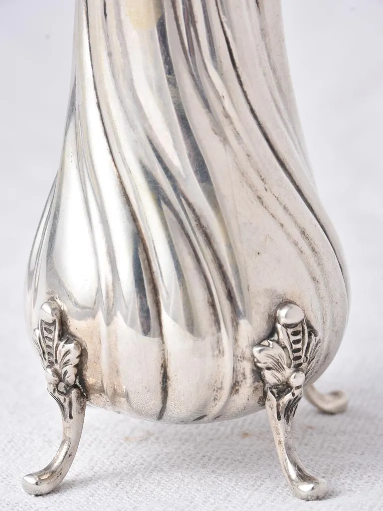 18th-Century French Poinçon Silver Sugar shaker - spiral 6¾"