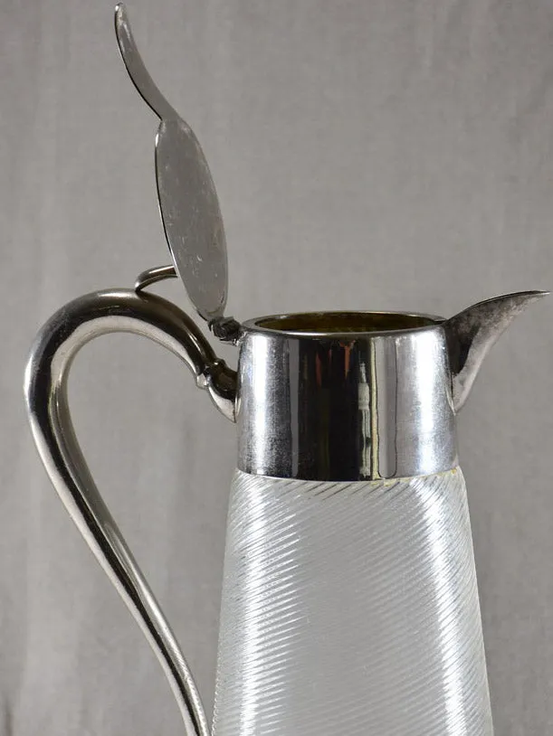 1940's orange juice pitcher with silver plate pourer