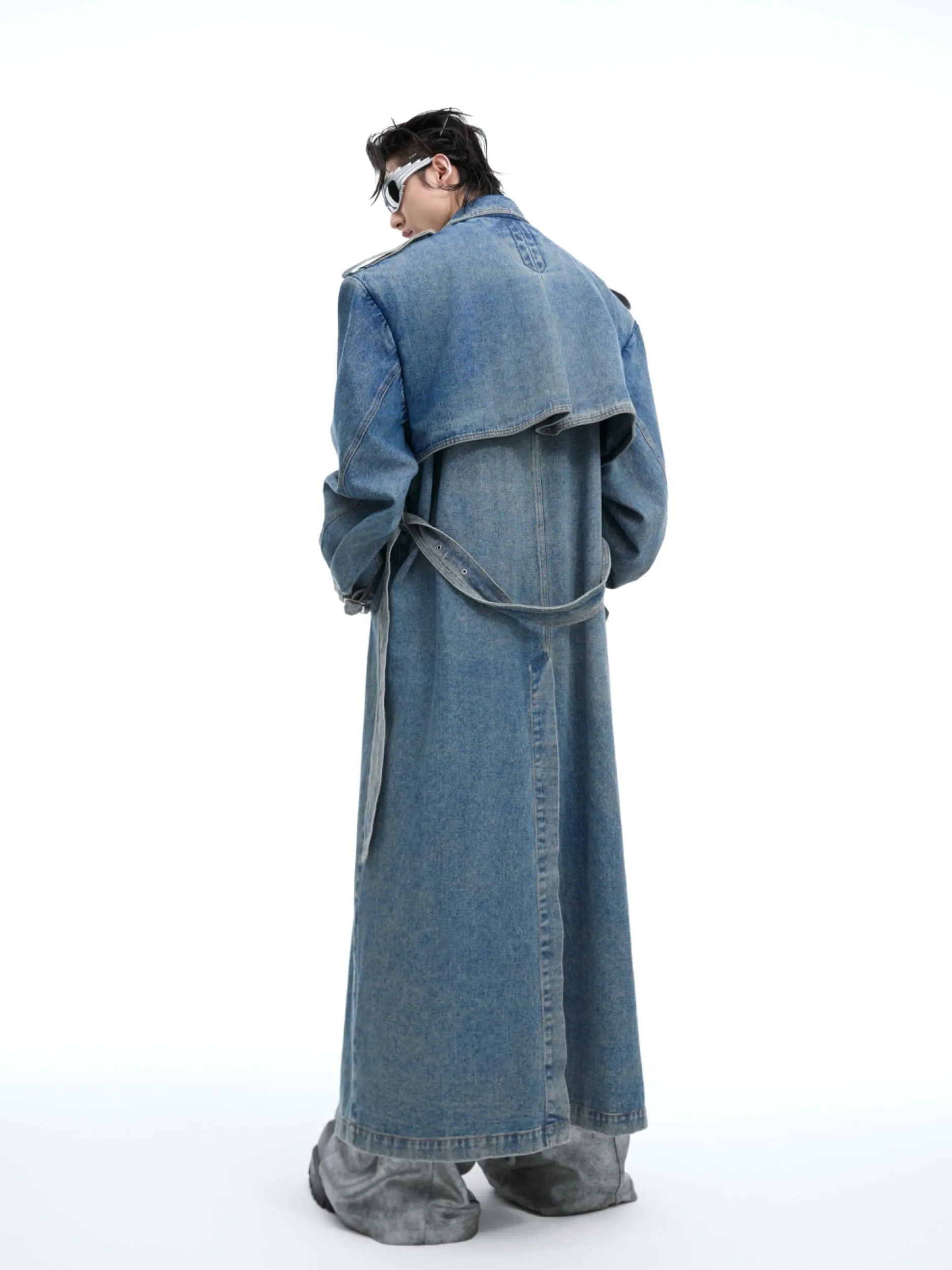 【24s Oct.】Double Breasted Denim Trench Coat