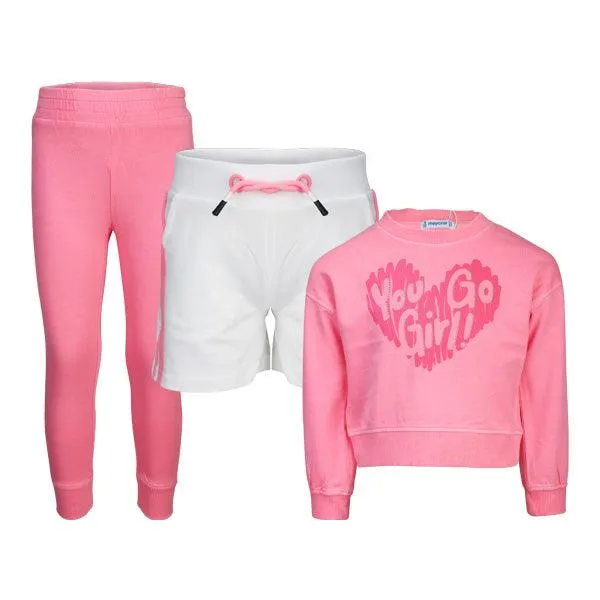 3 PIECE PINK TRACKSUIT FOR GIRLS