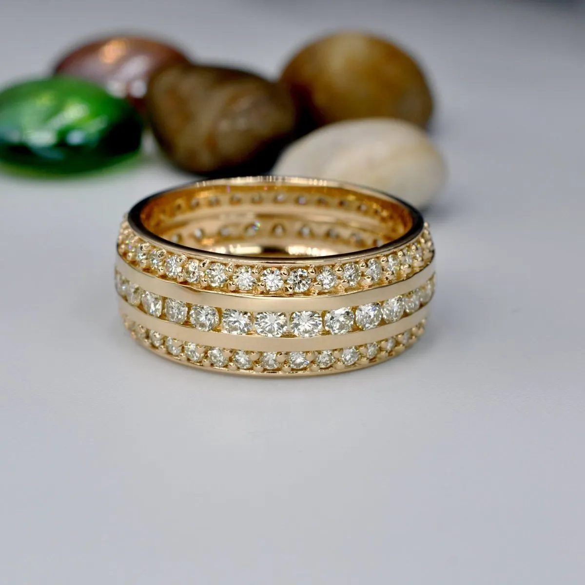 4.00-6.00 CT Round Cut Diamonds - Eternity Ring