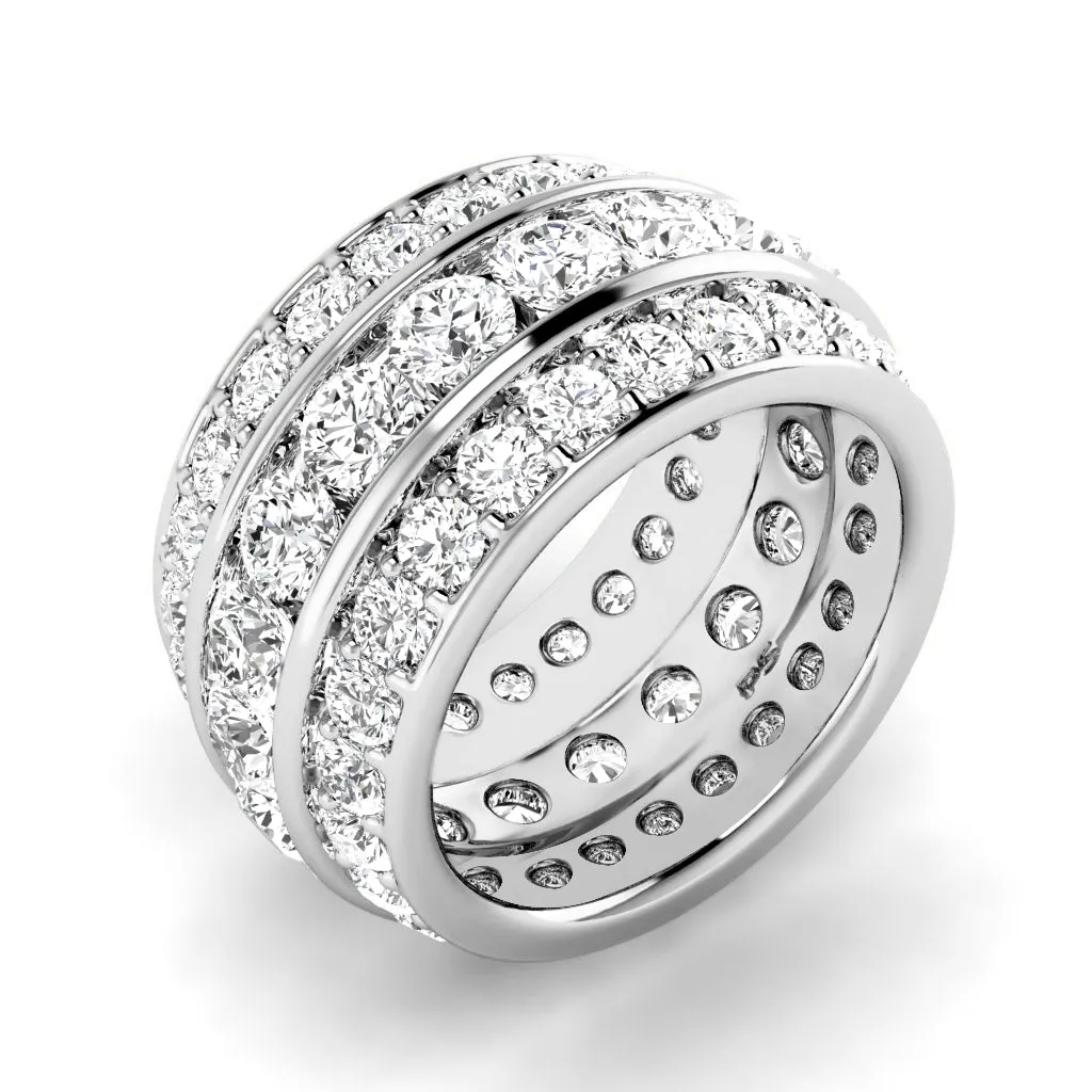 4.00-6.00 CT Round Cut Diamonds - Eternity Ring