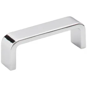 4" Center-to-Center Polished Chrome Square Asher Cabinet Pull #193-4PC