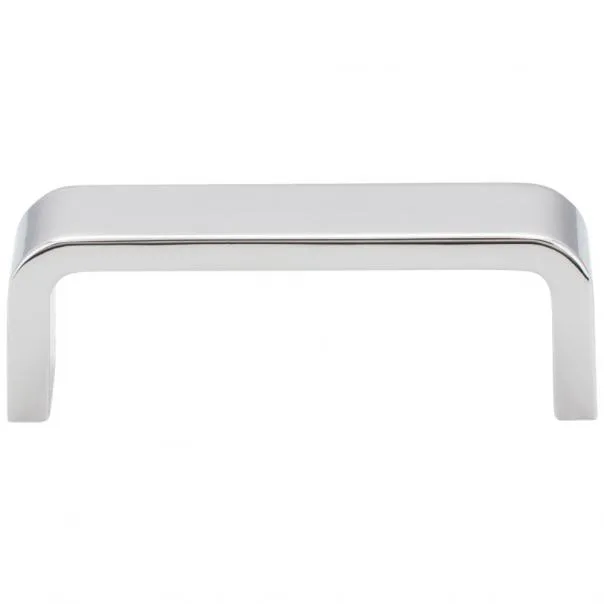 4" Center-to-Center Polished Chrome Square Asher Cabinet Pull #193-4PC