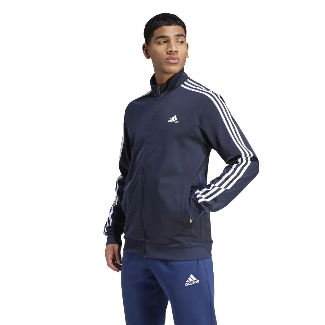 Adidas Essentials Warm-Up 3-Stripes Men's Jacket Blue