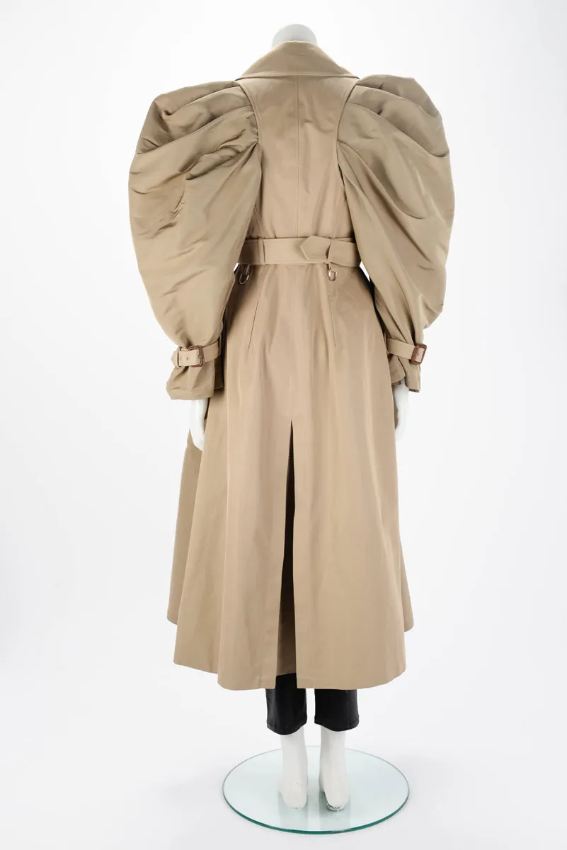 Alexander McQueen Beige Cotton Twill Hybrid Exploded Trench Coat IT 40