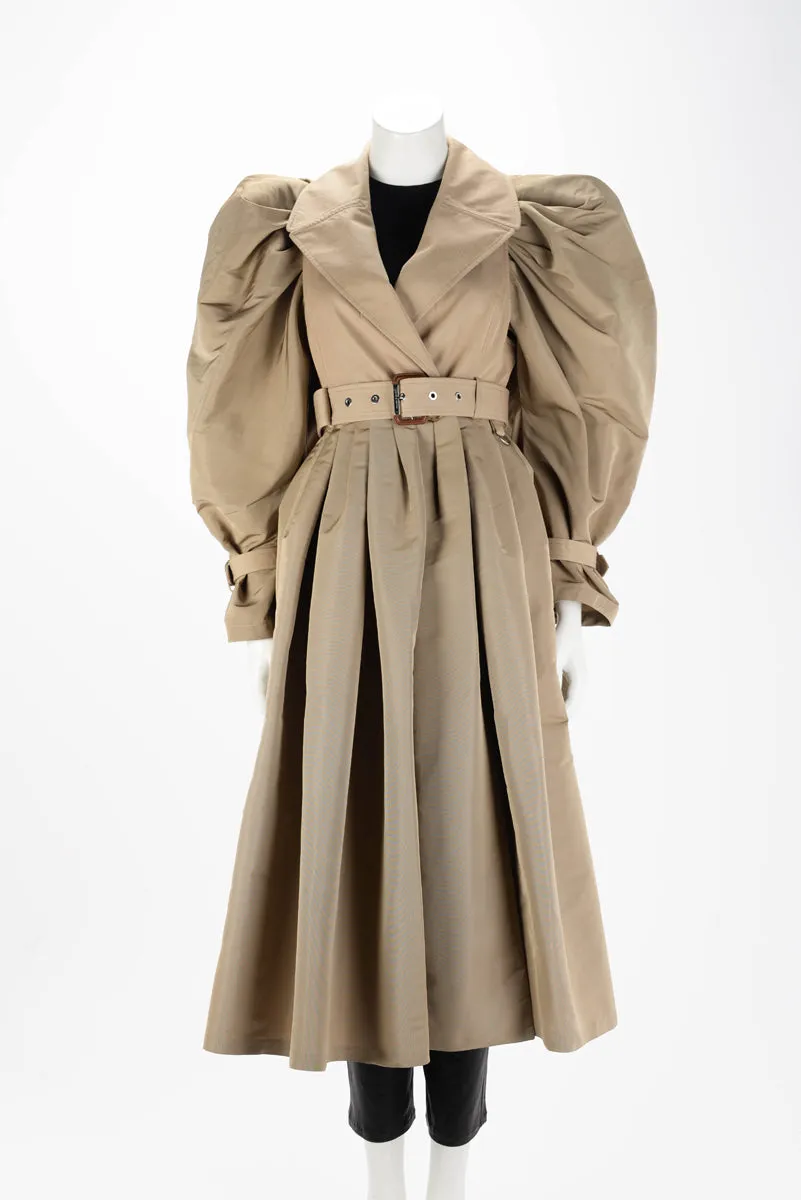 Alexander McQueen Beige Cotton Twill Hybrid Exploded Trench Coat IT 40