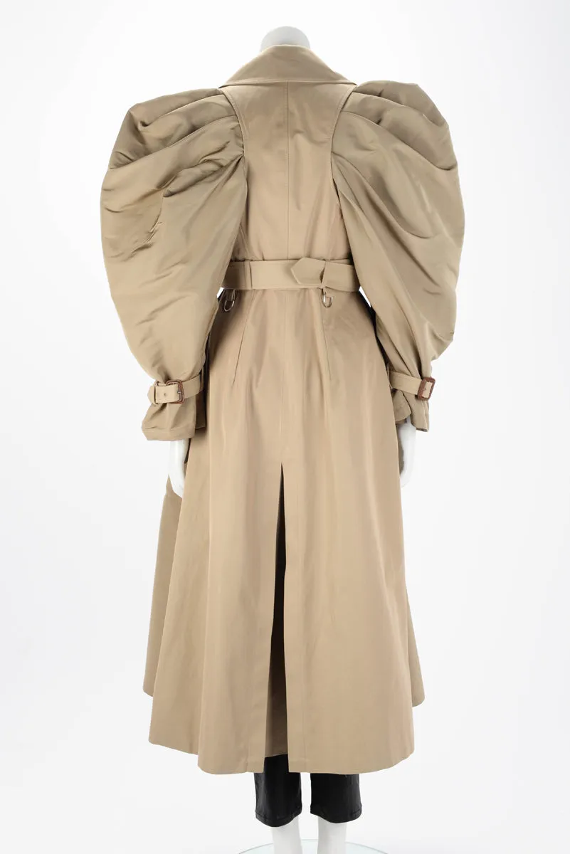 Alexander McQueen Beige Cotton Twill Hybrid Exploded Trench Coat IT 40