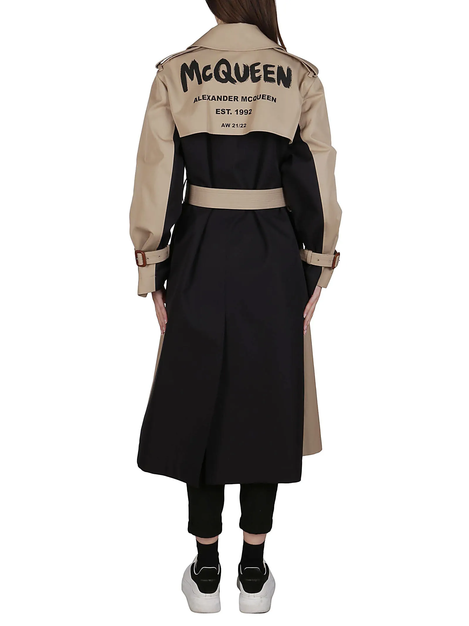 Alexander McQueen Graffiti Hybrid Trench Coat