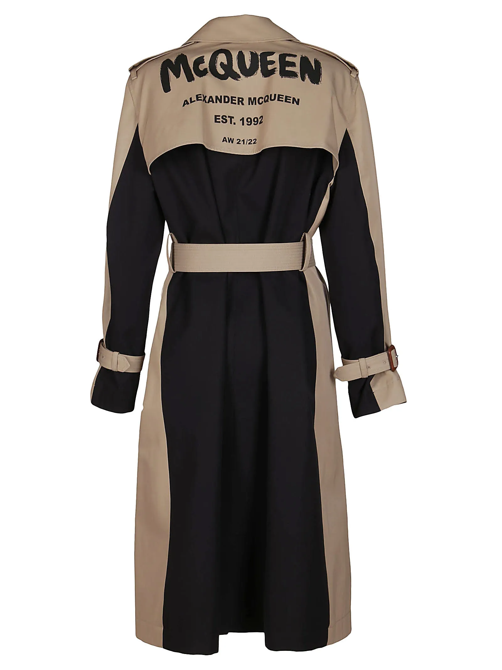 Alexander McQueen Graffiti Hybrid Trench Coat