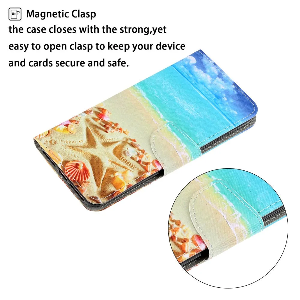 Anymob Samsung Raincoat Kitty Magnetic Flip Wallet Case Painted Leather Phone Cover