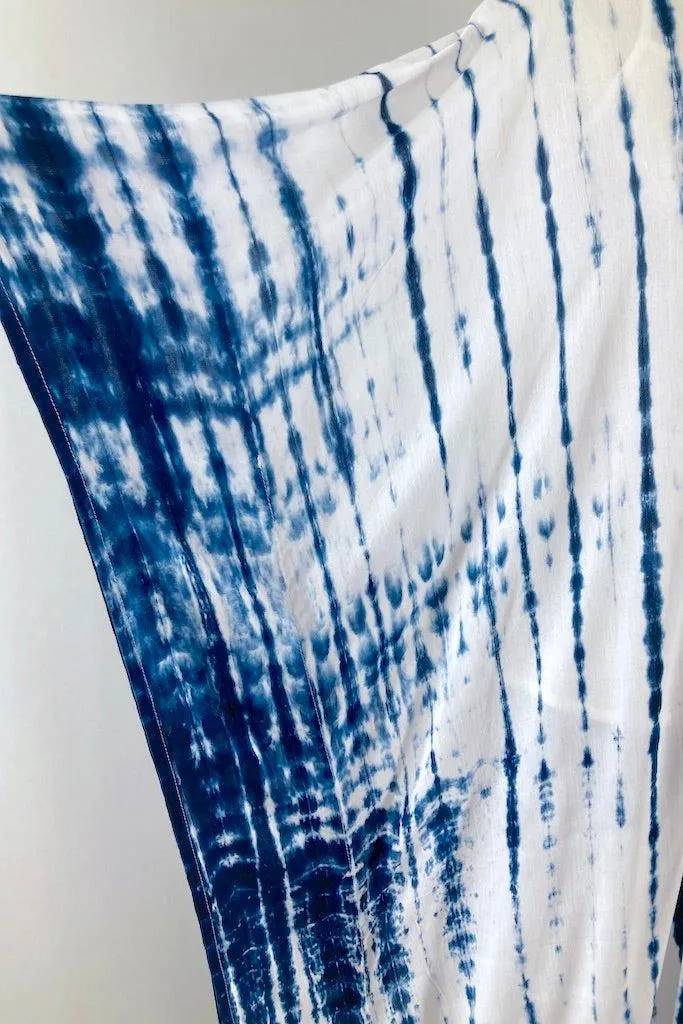 Bali Shibori - White Kimono Robe