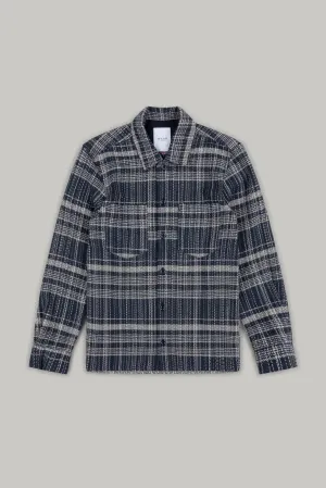 Bart Overshirt - Navy Ecru Check