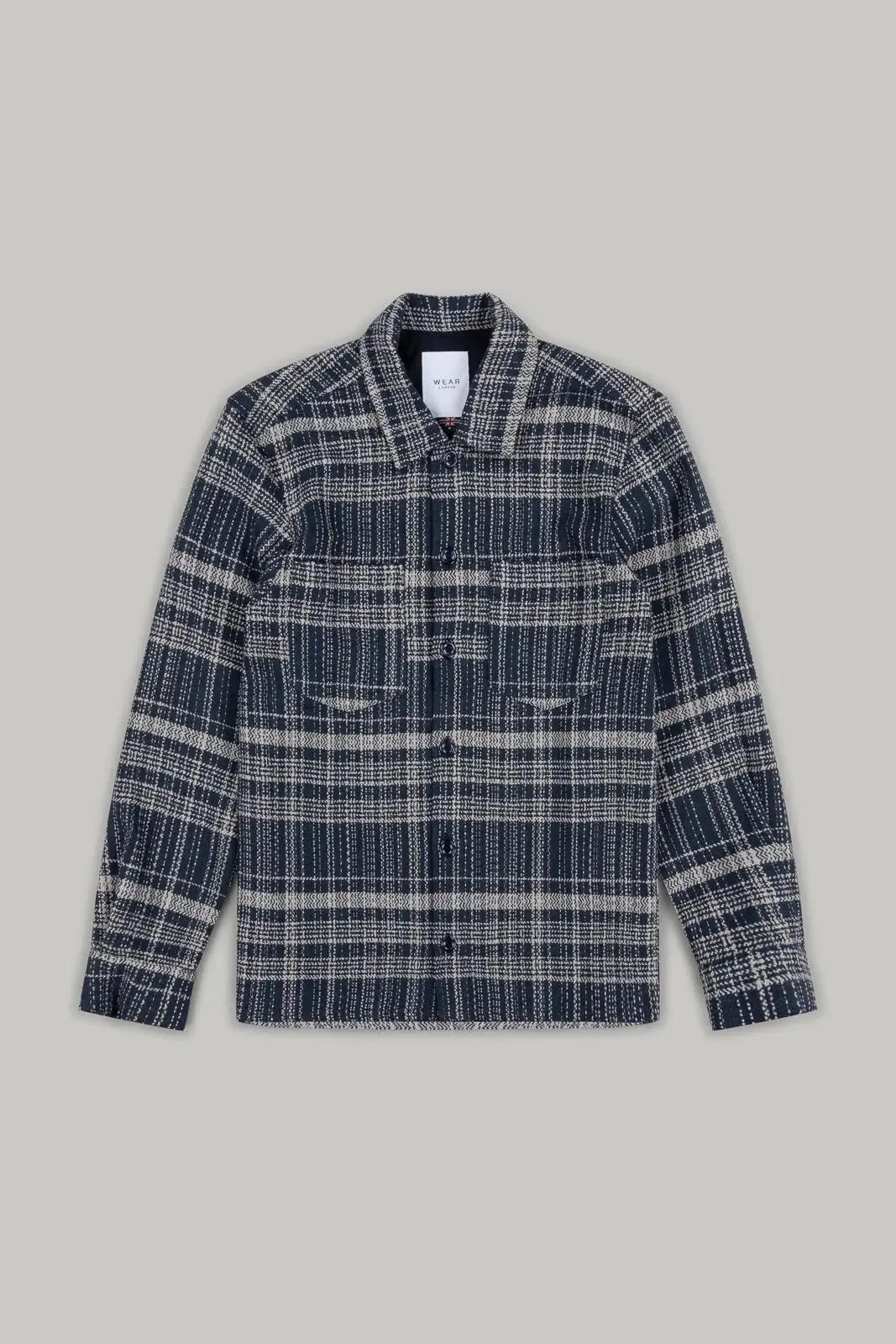 Bart Overshirt - Navy Ecru Check