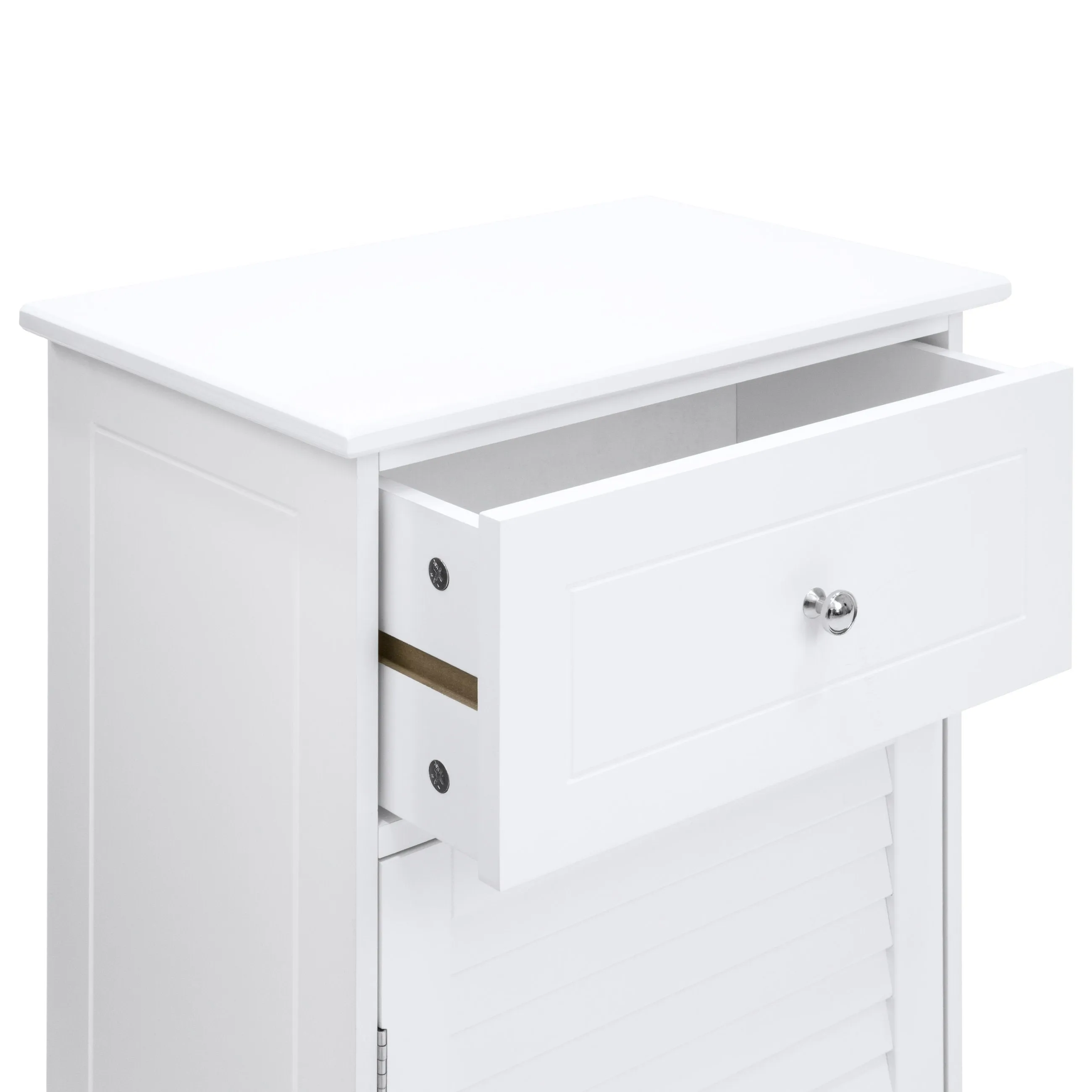 Bathroom Floor Storage Cabinet for Linens and Toiletries