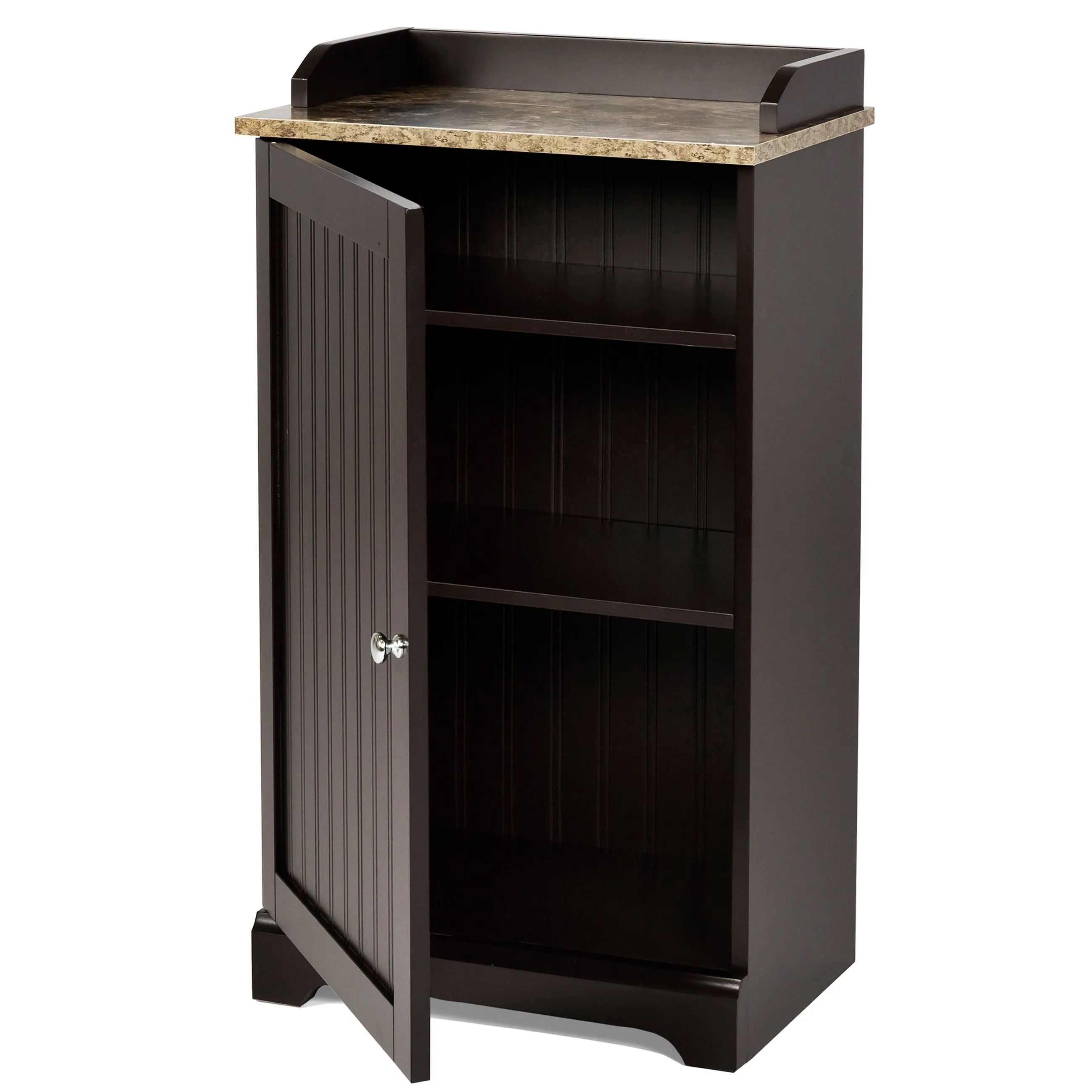 Bathroom Floor Storage Cabinet w/ Versatile Door