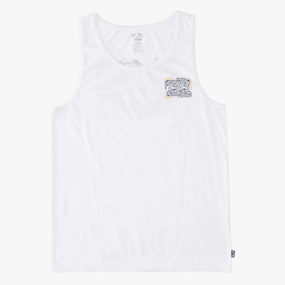 Billabong Mens Crayon Wave Tank White