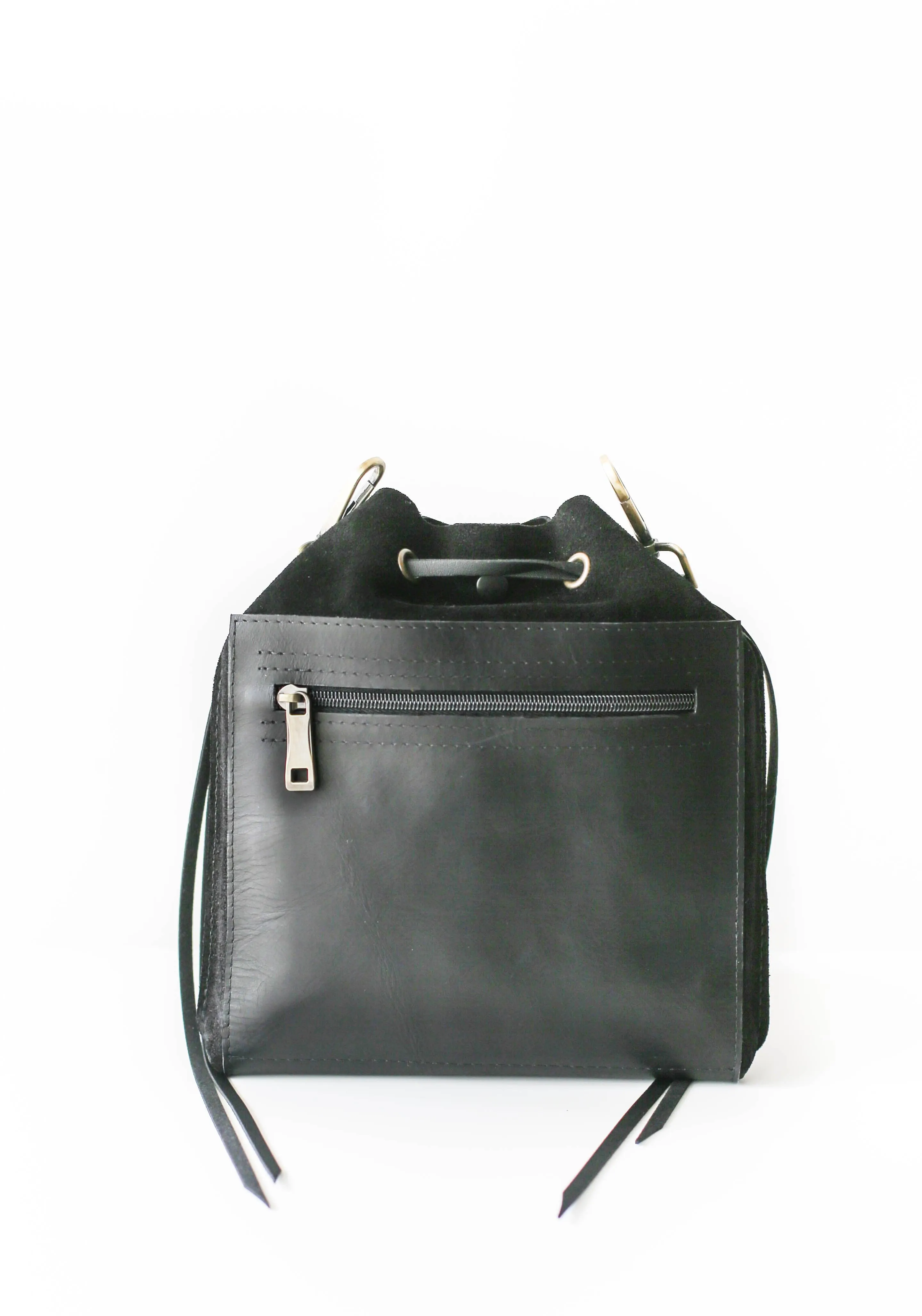 Black Designer Mini Bag -  Small Leather Bag