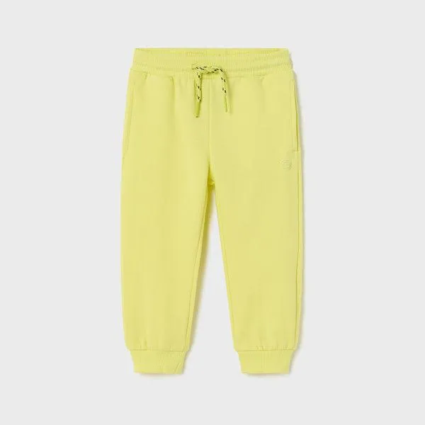 BOYS YELLOW CUFFED FLEECE JOGGERS