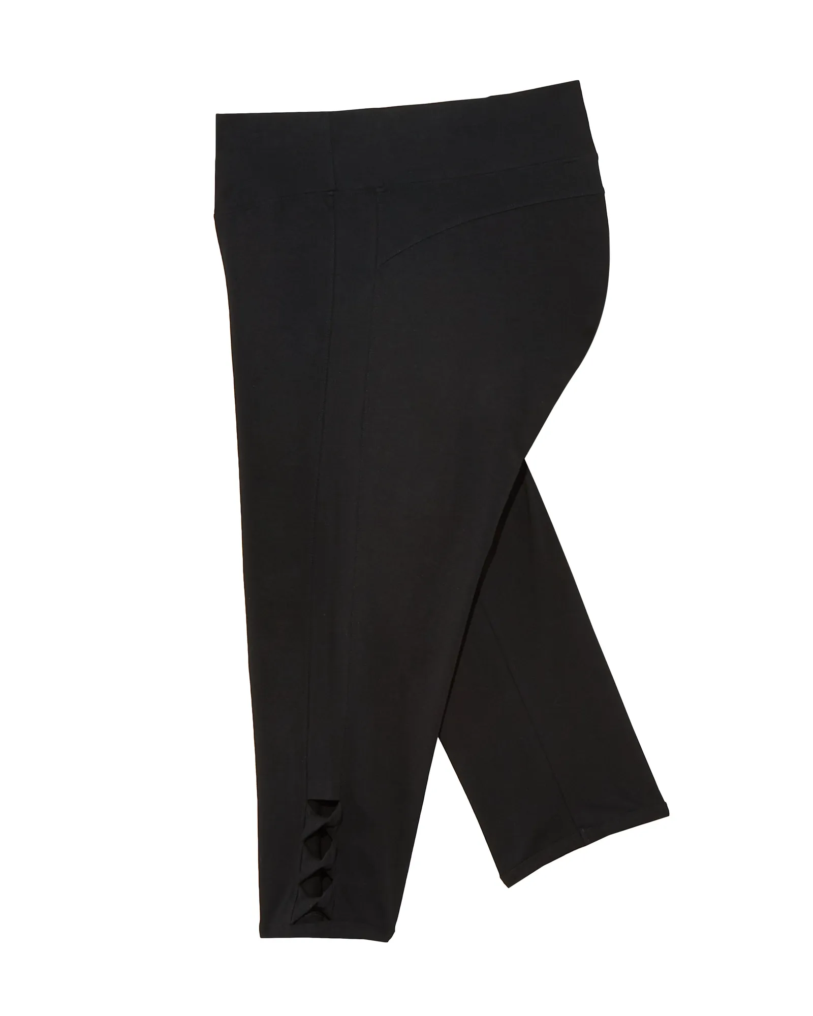 Bristol Capri Tights with Cutout Details | Black