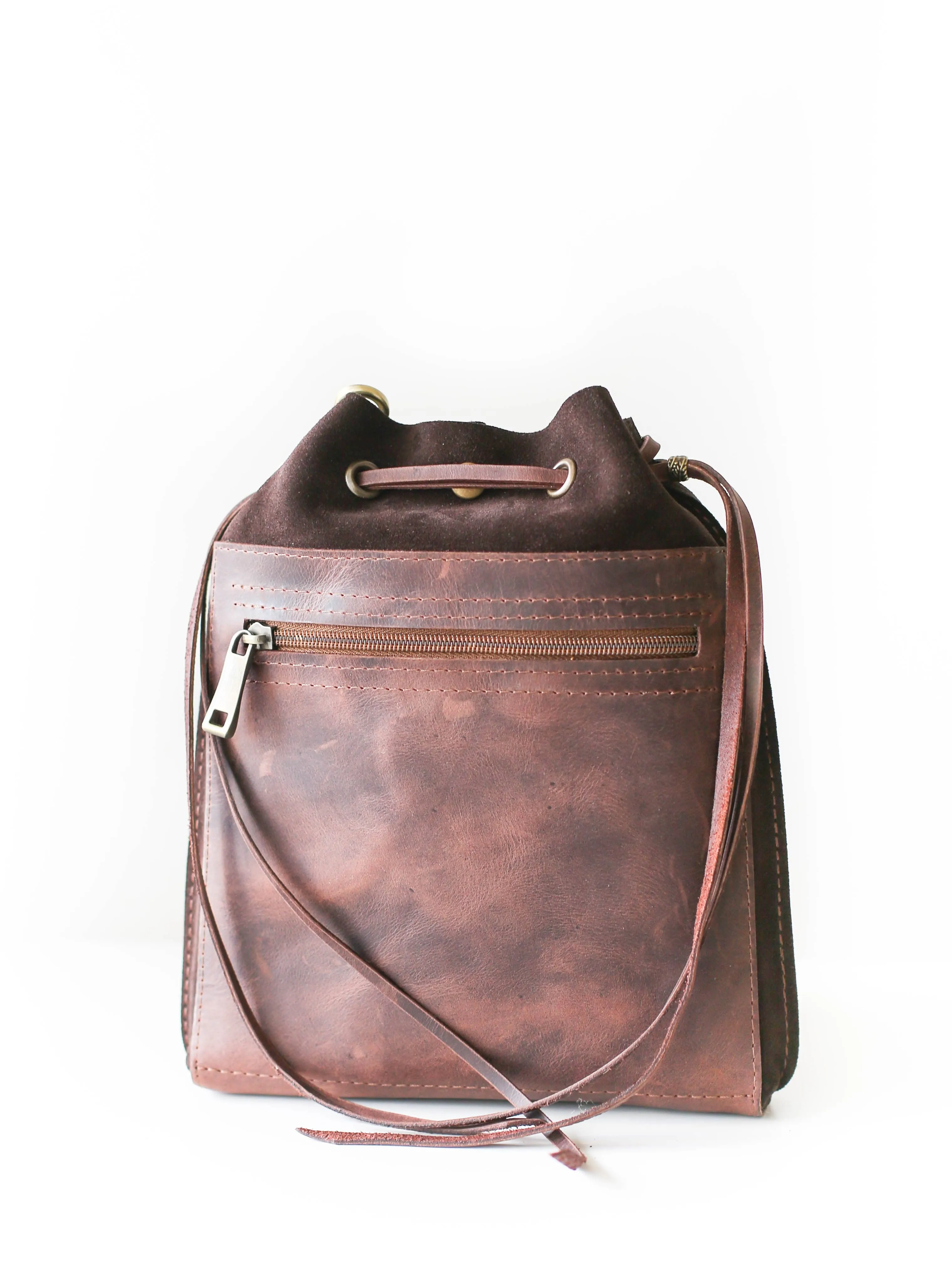 Brown Designer Mini Bag - Small Leather Bag