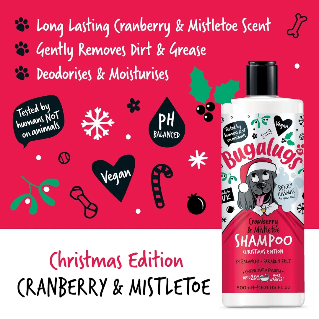 Bugalugs Christmas Cranberry & Mistletoe Shampoo