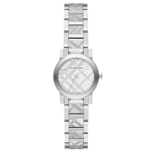 Burberry BU9233 Ladies The City Engraved Silver 26mm Watch