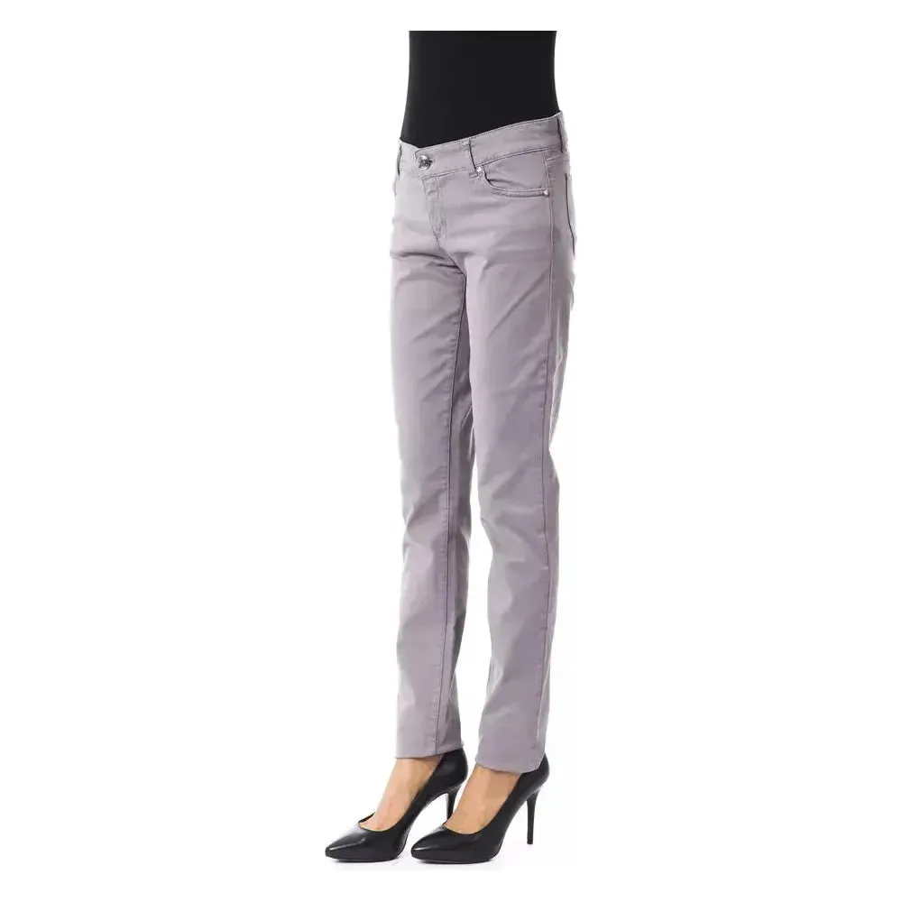 BYBLOS Gray Cotton Women Pants