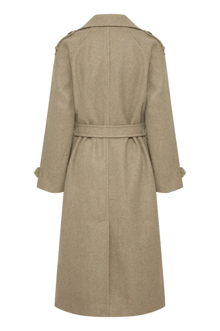 Celia Trench Coat - Sepia Tent Melange