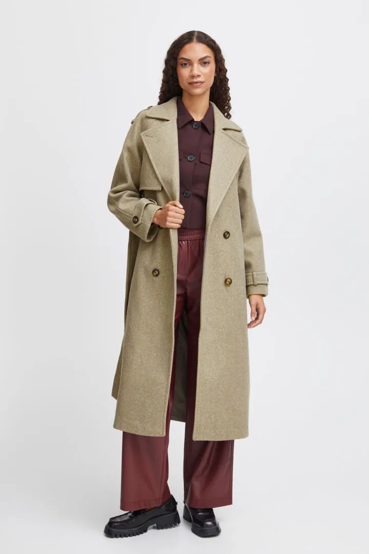 Celia Trench Coat - Sepia Tent Melange