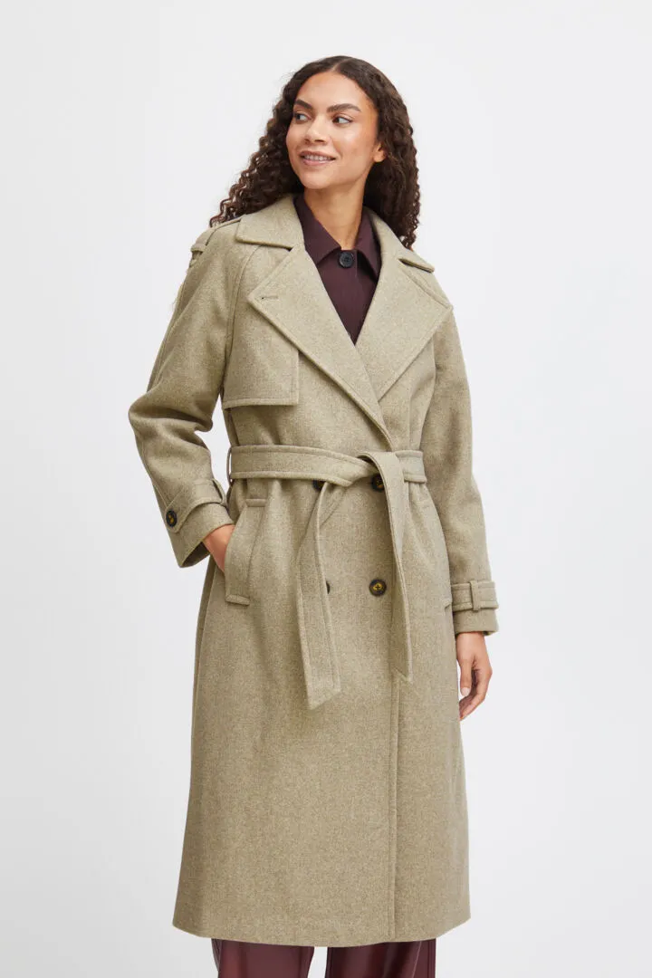 Celia Trench Coat - Sepia Tent Melange