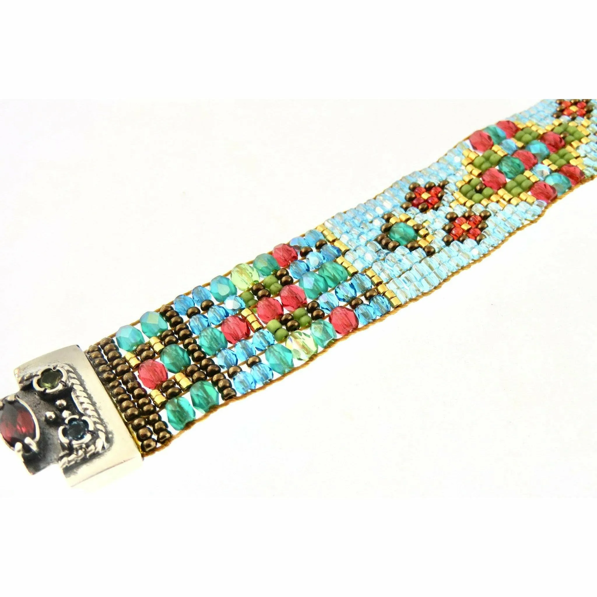 CHILI ROSE  Multi Bright   Cowboy Gemstone Beaded Bracelet