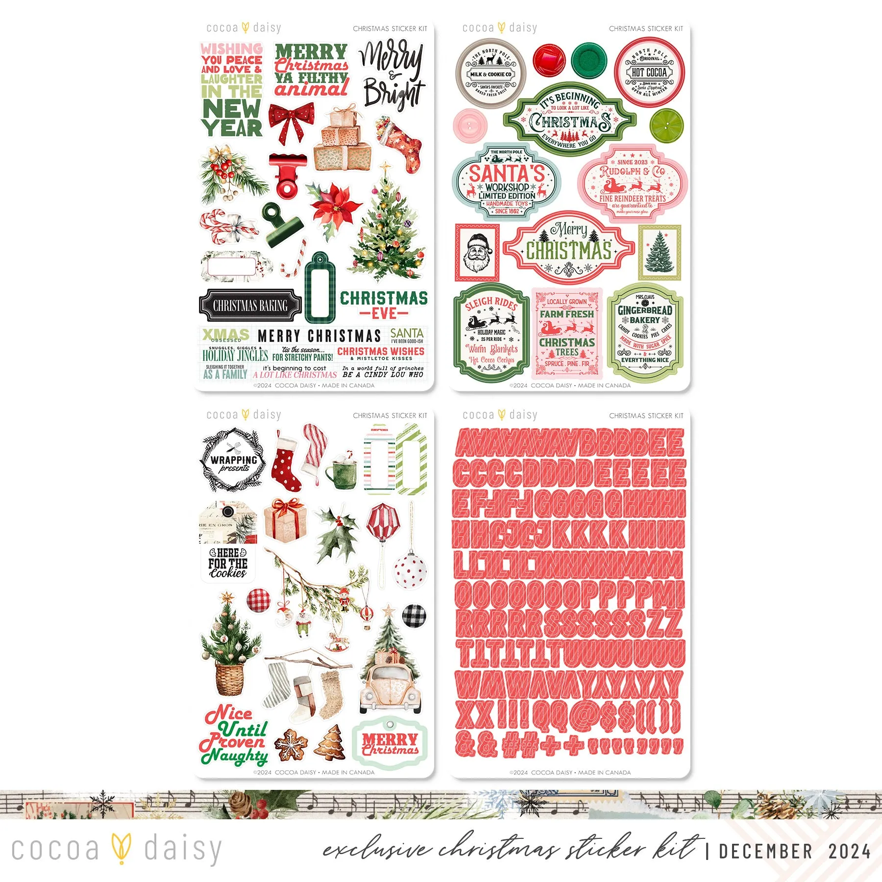 Christmas 2024 Bonus Kit   Sticker Bundle - December 2024