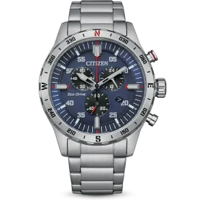 Citizen Eco-Drive Chronograph Blue Men's Watch AT2520-89L