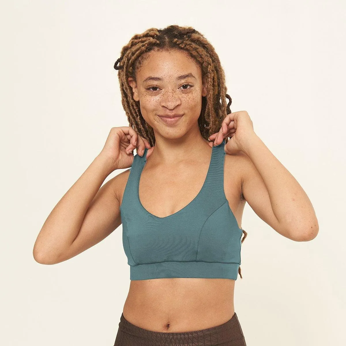 Classic Performance Bra Top- Agave Solid