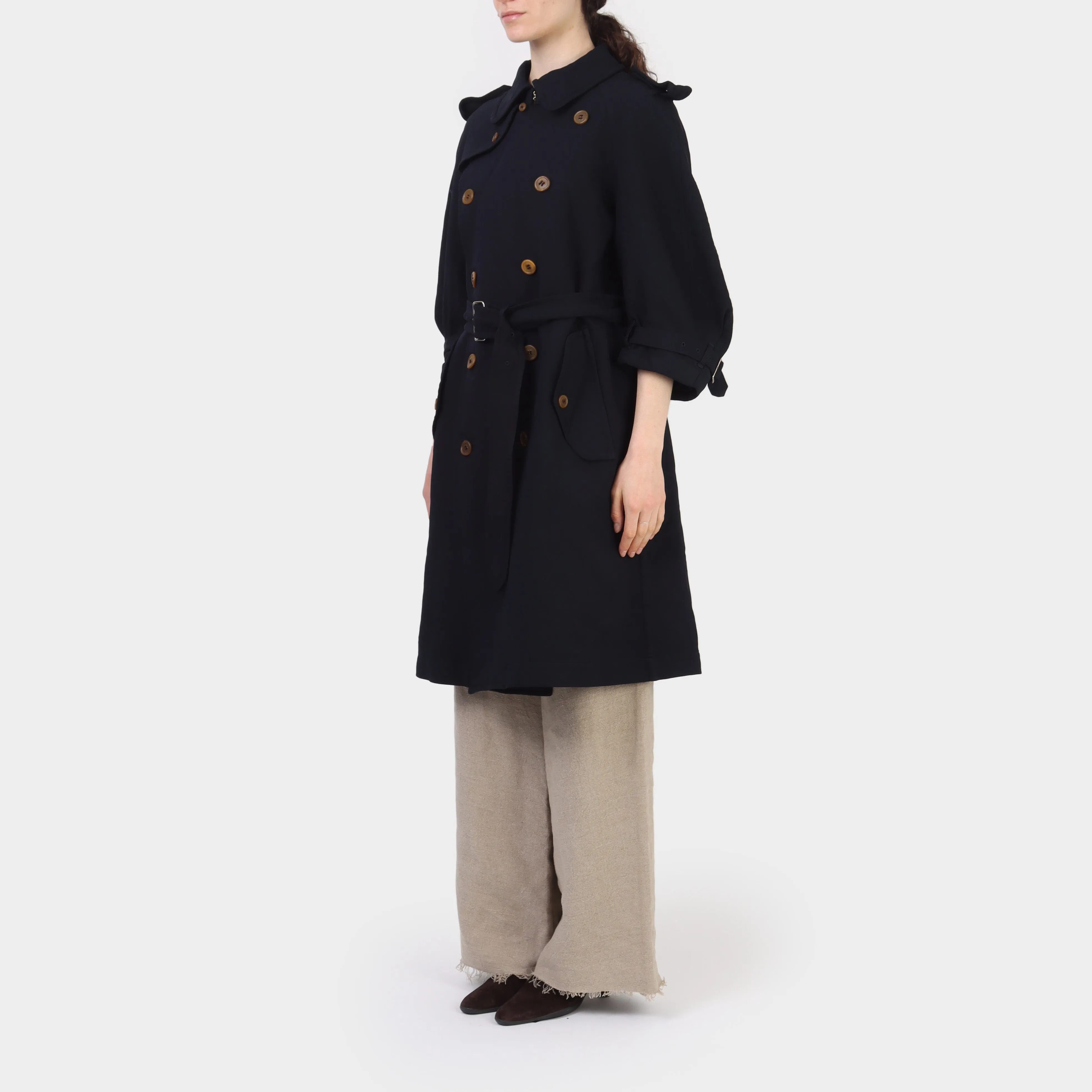 Comme des Garçons Comme des Garçons Double Breasted Trench Coat