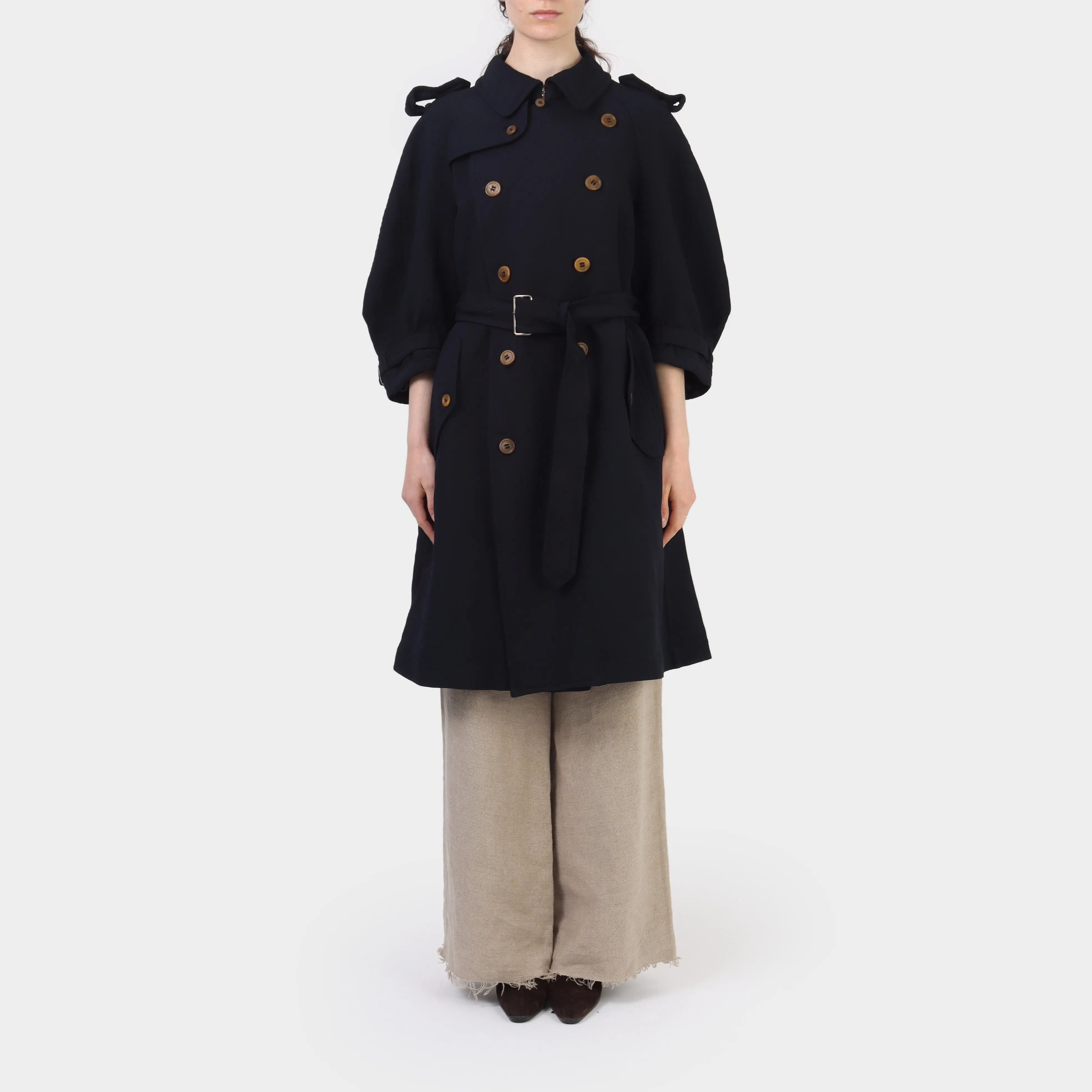 Comme des Garçons Comme des Garçons Double Breasted Trench Coat