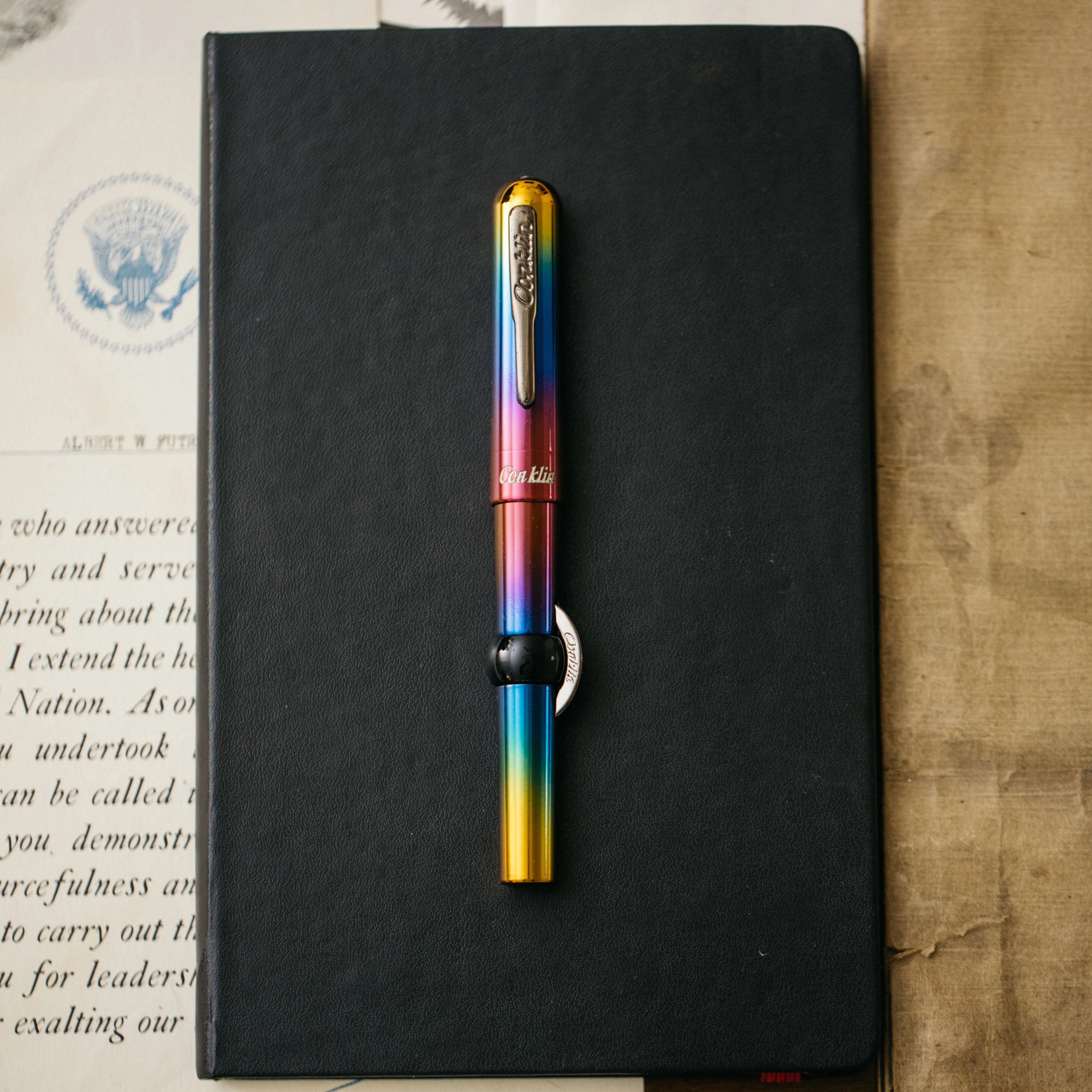 Conklin Mark Twain Crescent Filler Rainbow Fountain Pen