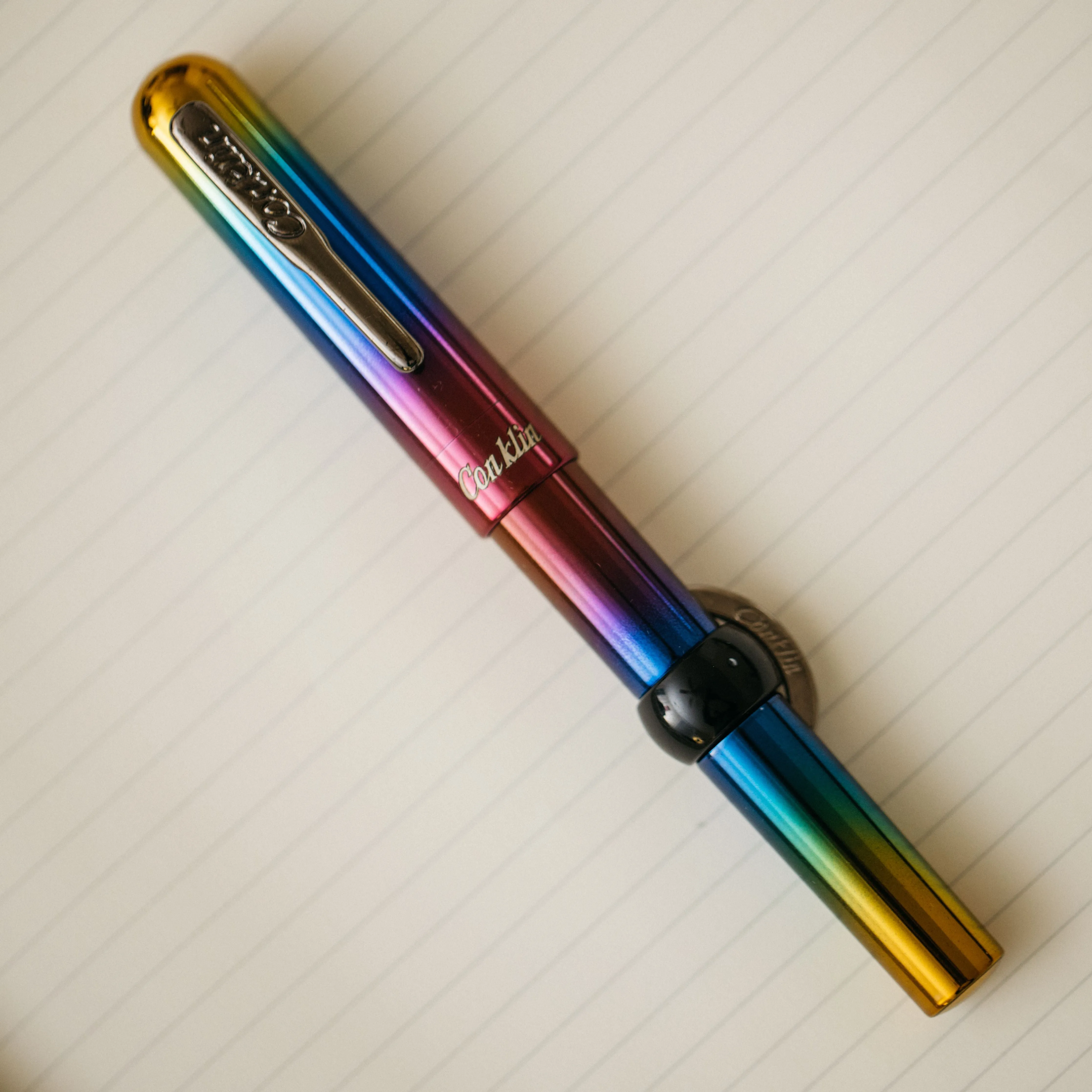 Conklin Mark Twain Crescent Filler Rainbow Fountain Pen