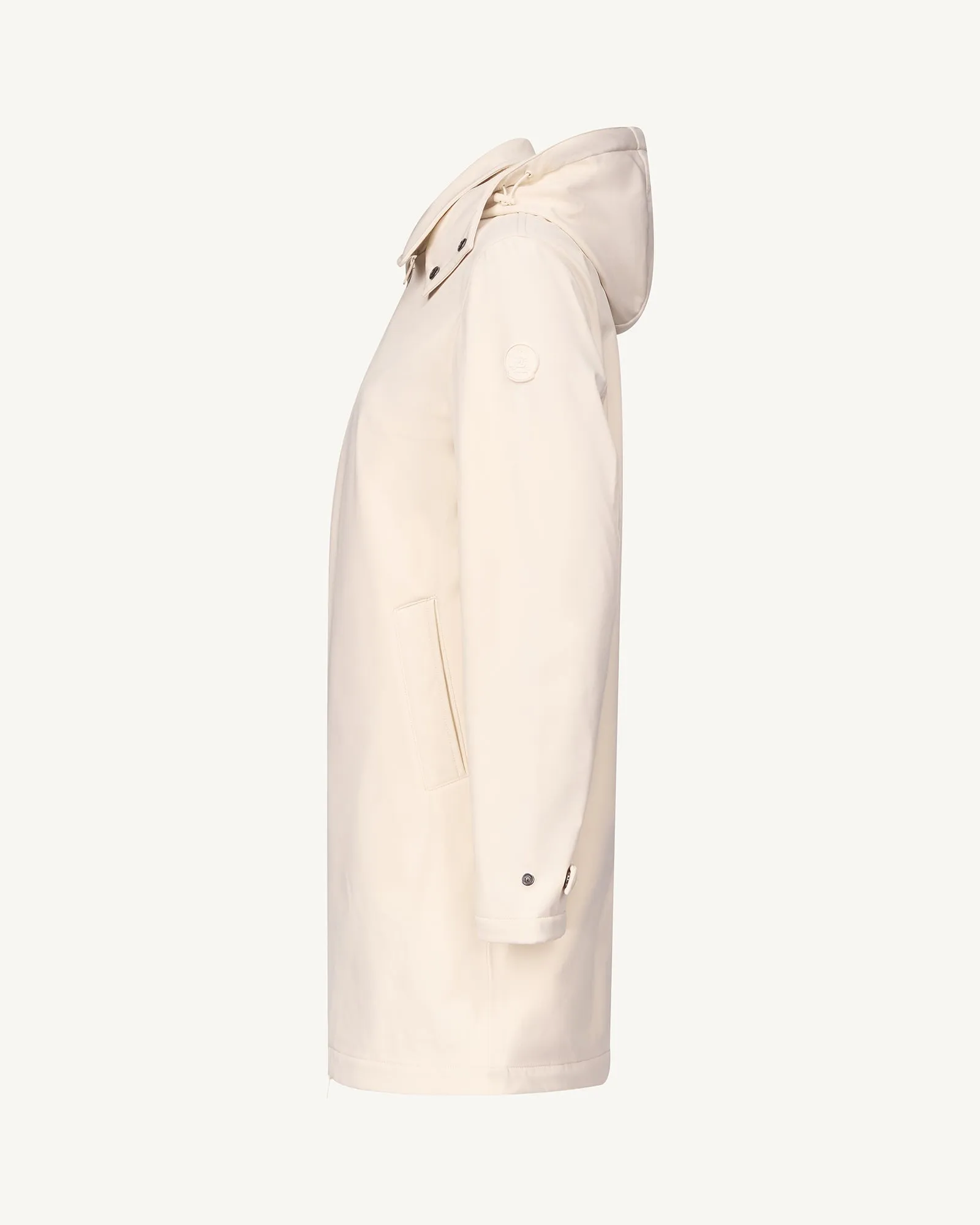 Corinthe 2.0 waterproof jacket with detachable hood Ivory