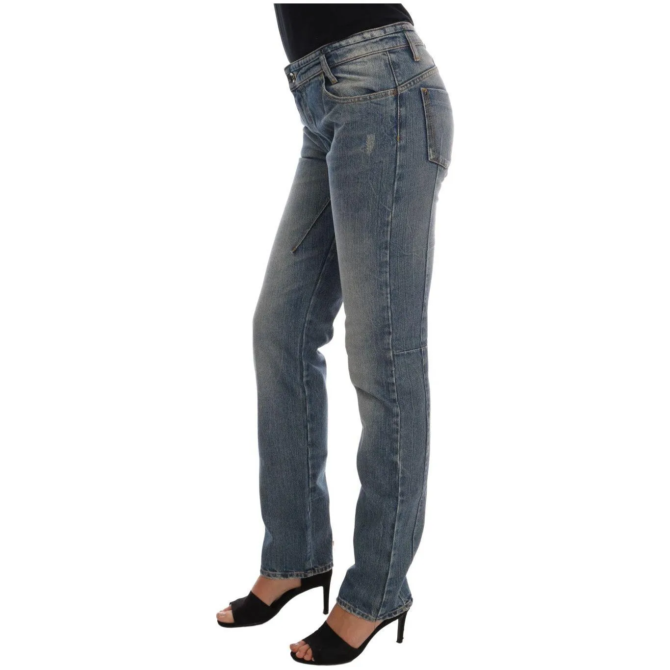 Costume National Chic Blue Slim Fit Designer Jeans