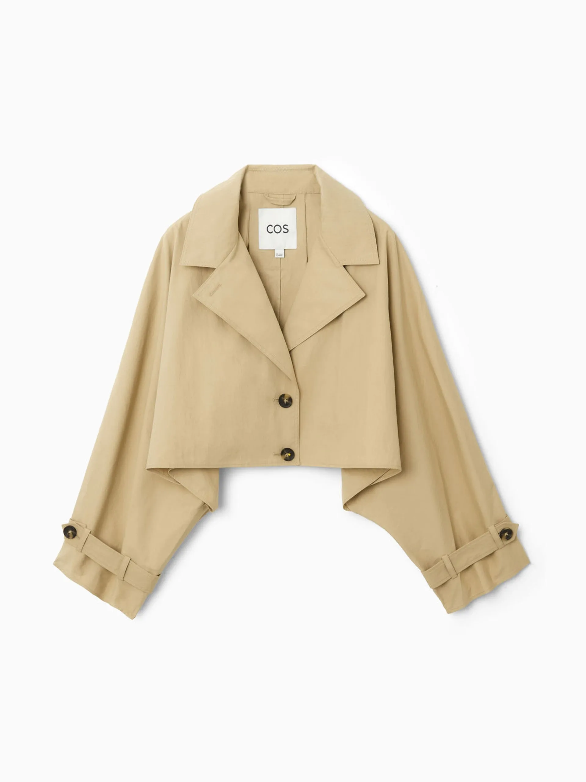 Cropped hybrid trench coat