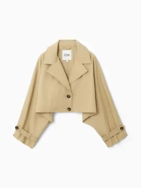 Cropped hybrid trench coat