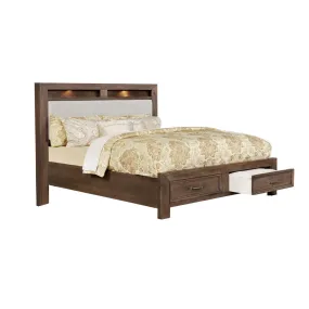 Darcy King Storage Bed with Upholstered Headboard & LED Lights