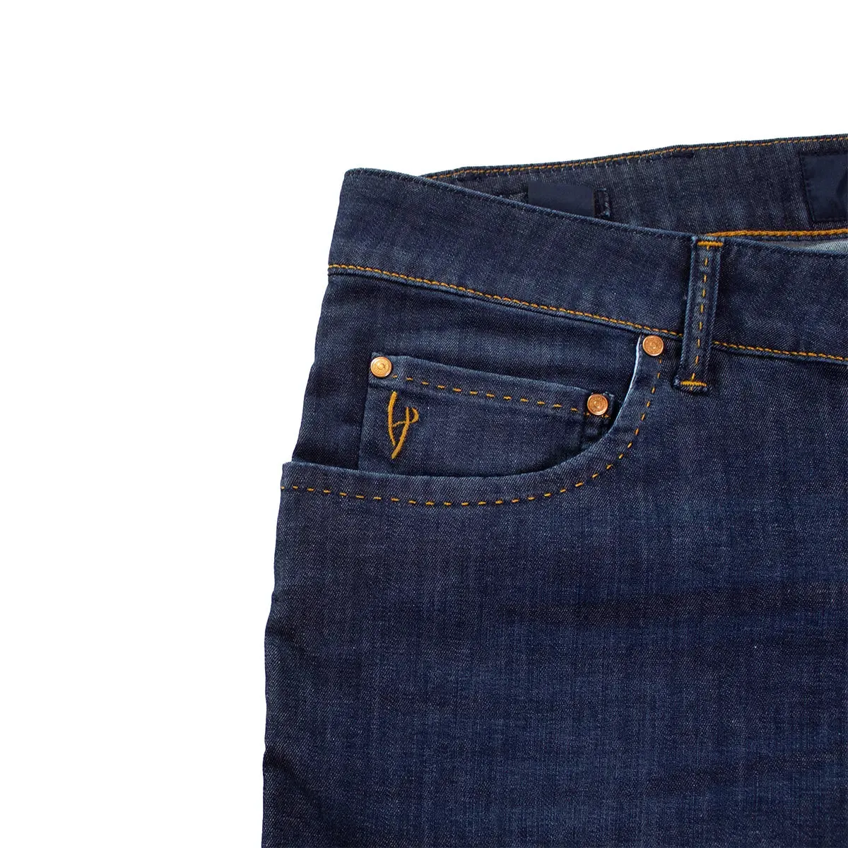 Dark Blue Wash Orvieto Fit Stretch Jeans