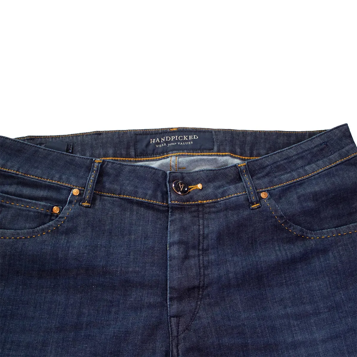 Dark Blue Wash Orvieto Fit Stretch Jeans