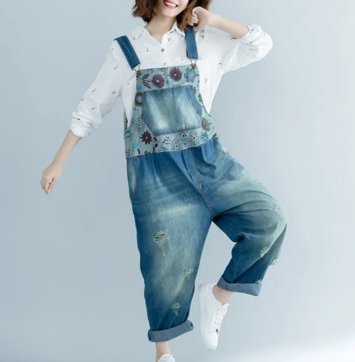 Denim Summer Denim Overall Loose Women Jumpsuits CNHK08025