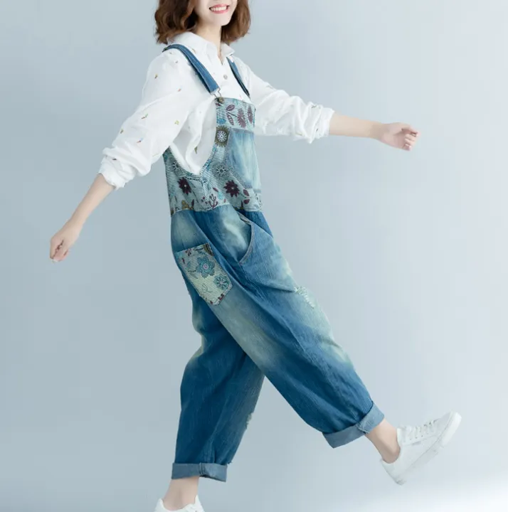 Denim Summer Denim Overall Loose Women Jumpsuits CNHK08025